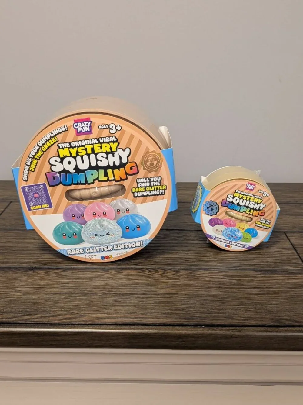 RMS Mystery Squishy Dumpling BIG 7” Rare Glitter Edition Sealed